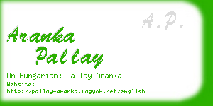 aranka pallay business card